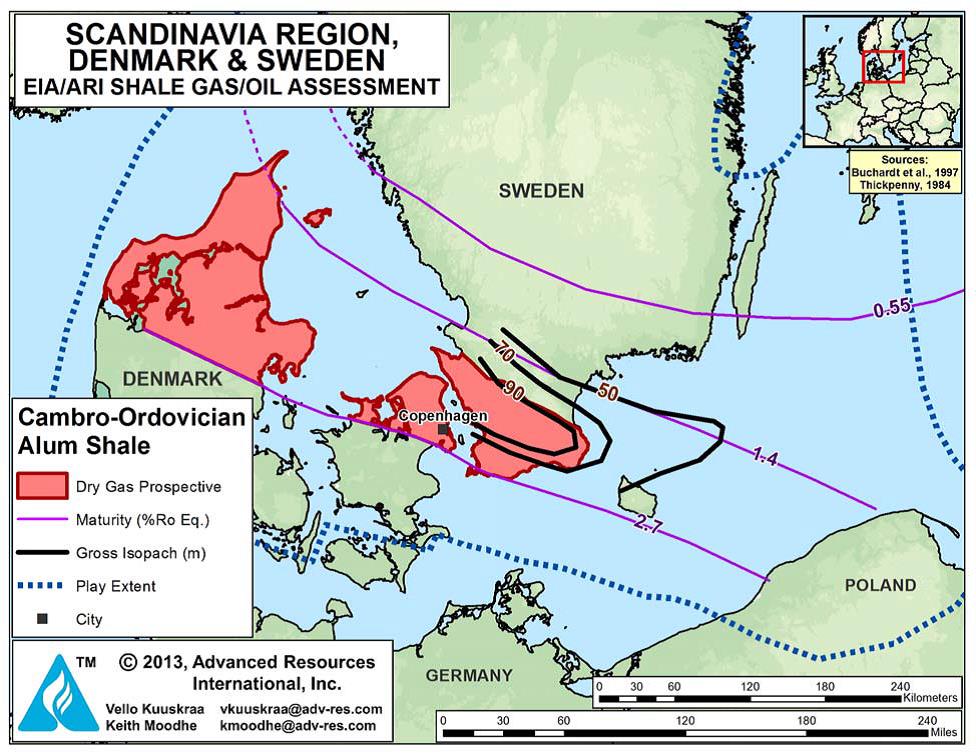 Scandinavia Region, Denmark & Sweden EIA/ARI Shale Gas/Oil Assessment